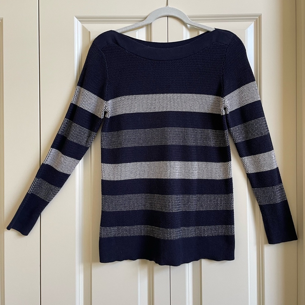 Market & Spruce long sleeve striped sweater, small